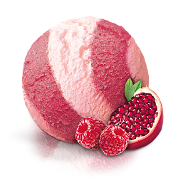 «MOROZPRODUCT» raspberry-pomegranate with a layer of creamy sorbet in ditches